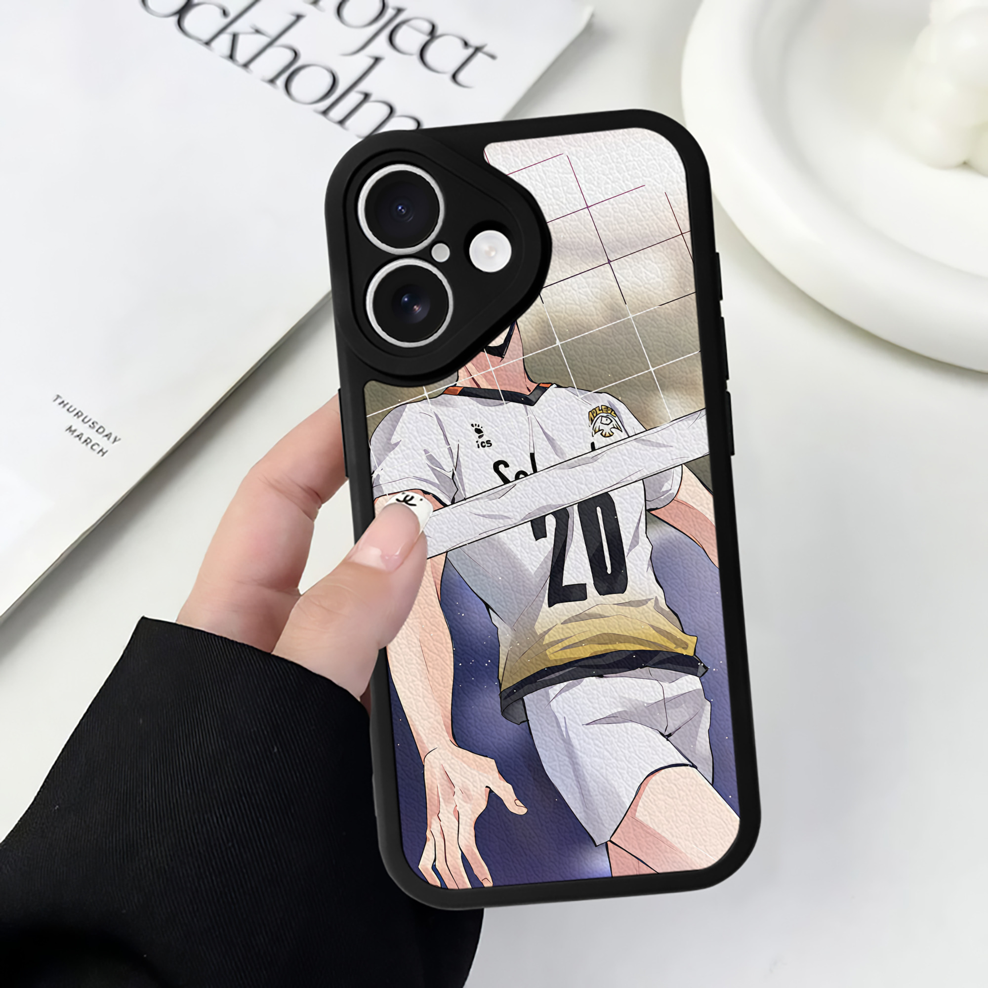 （画像用） ハイキュー!! Haikyu!! 【iPhone 16シリーズ対応】シリコンスマホケース（レザー調） 材質：シリコン